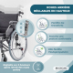 Fauteuil roulant | Cadre réglable | Attache rapide | Anti-basculement | Roues pneumatiques | Aluminium | Trevi | Mobiclinic - Foto 4