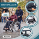 Fauteuil roulant | Cadre réglable | Attache rapide | Anti-basculement | Roues pneumatiques | Aluminium | Trevi | Mobiclinic - Foto 6
