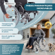 Fauteuil roulant | Cadre réglable | Attache rapide | Anti-basculement | Roues pneumatiques | Aluminium | Trevi | Mobiclinic - Foto 7