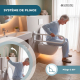 Barre d'appui pliable pour salle de bain | Porte-papier | Double barre | Jusqu'à 250kg | Fer | Blanc | Robin | Mobiclinic - Foto 3