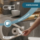 Barre d'appui pliable pour salle de bain | Porte-papier | Double barre | Jusqu'à 250kg | Fer | Blanc | Robin | Mobiclinic - Foto 5