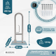 Barre d'appui pliable pour salle de bain | Porte-papier toilette | Double barre | Jusqu'à 250 kg | Acier | Hood | Mobiclinic - Foto 2