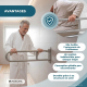 Barre d'appui pliable pour salle de bain | Porte-papier toilette | Double barre | Jusqu'à 250 kg | Acier | Hood | Mobiclinic - Foto 4