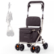 Déambulateur chariot de course | 4 roues | Pliable | Avec sac | Système de freinage | Noir | Coliseo | Mobiclinic - Foto 1
