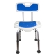 Καρέκλα μπάνιου | Αλουμίνιο | Με πλάτη | Επένδυση καθίσματος - Foto 2