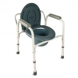 Καρέκλα WC | Με καπάκι | Ρυθμιζόμενο ύψος | Μπράτσα | Αντιολισθητικά μαξιλάρια | Ροή | Mobiclinic