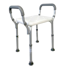 Καρέκλα μπάνιου | Αλουμίνιο | PVC | Ρυθμιζόμενο ύψος | Μπράτσα | Υδραγωγείο | Mobiclinic