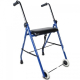 Walker για ηλικιωμένους | Πτυσσόμενο | Κάθισμα | 2 τροχοί | Μπλε | Μέριδα | Κλινικά - Foto 1