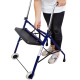 Walker για ηλικιωμένους | Πτυσσόμενο | Κάθισμα | 2 τροχοί | Μπλε | Μέριδα | Κλινικά - Foto 10