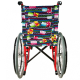Παιδική αναπηρική καρέκλα | Πτυσσόμενο | Μεγάλες ρόδες | Υποπόδιο | Κόκκινο με ταπετσαρία με σχέδια | Θέατρο | Mobiclinic - Foto 4