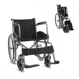 Αναπηρικό καροτσάκι | Πτυσσόμενο | Μεγάλος τροχός | Ελαφρύ | Μαύρο | Alcazaba | Mobiclinic
