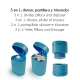 Portapillole | Taglia pastiglie | Tritapastiglie | 3 in 1 | Blu | Mobiclinic - Foto 2