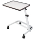 Tavolino da letto per disabili | Tavolino inclinabile con ruote e freni | Da camera | Multiuso | Bianco - Foto 1