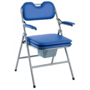 Sedia pieghevole | WC | Seduta e schienale imbottiti | Blu | Omega di Invacare H407