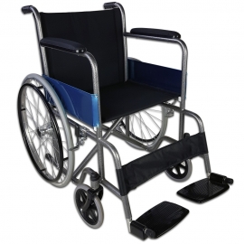 Sedia a rotelle| Pieghevole | Ruote grandi | Leggera | Ortopedica | Acciaio | Nero | Alcázar | Mobiclinic