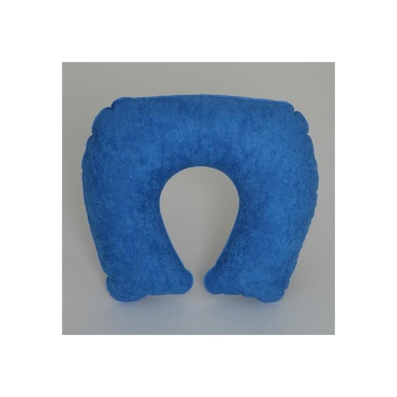 Cuscino cervicale da viaggio gonfiabile ondulato blu con borsa OX