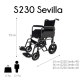 Sedia a rotelle pieghevole |Ruote piccole | Poggiapiedi e braccoli estraibili | S230 Sevilla| TOP| Mobiclinic - Foto 8