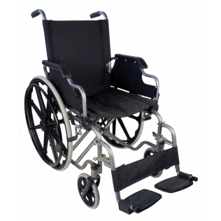 Sedia a rotelle pieghevole| Braccioli ribaltabili | Pedane sollevabili | Premium | Nero | Giralda | Mobiclinic