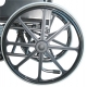 Sedia a rotelle pieghevole| Braccioli ribaltabili | Pedane sollevabili | Premium | Nero | Giralda | Mobiclinic - Foto 5