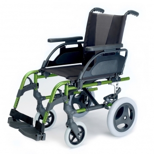 Sedia a rotelle in alluminio | Colore Verde | Ruota da 12” | Breezy Style (nuovo modello 300)