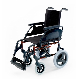 Sedia a rotelle in acciaio | Breezy Premium | Ruote da 12’’ | Colore rosso