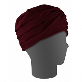 Turbante | Colore: rosso granata | Lirio