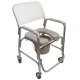 Sedia wc per doccia | Con rotelle | Alluminio | Portatile - Foto 1