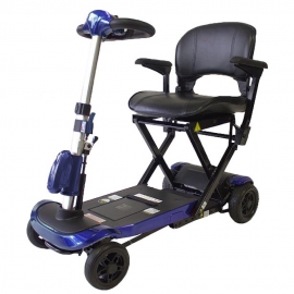Scooter per disabili | Auton. 15km | Piegatura automatica con telecomando | 24V | Blu | Ulises | Mobiclinic