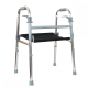 Deambulatore senza ruote | Sedile in tela | Alluminio | Peso 3,25 kg | Pieghevole | Regolabile | Tacchetti antiscivolo - Foto 1