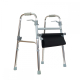 Deambulatore senza ruote | Sedile in tela | Alluminio | Peso 3,25 kg | Pieghevole | Regolabile | Tacchetti antiscivolo - Foto 2