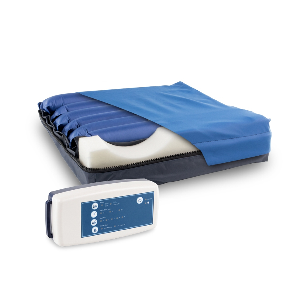 Cuscino antidecubito ad aria, celle alternate, con compressore, regolabile, ares, mobiclinic
