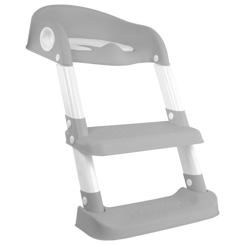 Scaletta per WC con sedile imbottito, Sgabello regolabile e pieghevole con  scala con maniglie, Rosa - Costway