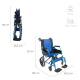 Sedia a rotelle | Pieghevole | Alluminio | Poggiapiedi rimovibile | Blu | Pirámide | Mobiclinic - Foto 7