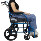 Sedia a rotelle | Pieghevole | Alluminio | Poggiapiedi rimovibile | Blu | Pirámide | Mobiclinic - Foto 12