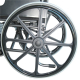Sedia a rotelle pieghevole| Braccioli ribaltabili | Pedane sollevabili | Premium | Nero | Giralda | Mobiclinic - Foto 7
