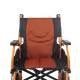 Sedia a rotelle pieghevole | Alluminio | Freno a leva | Poggiapiedi | Braccioli | Arancione | Piramide | Mobiclinic - Foto 4