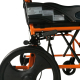 Sedia a rotelle pieghevole | Alluminio | Freno a leva | Poggiapiedi | Braccioli | Arancione | Piramide | Mobiclinic - Foto 3