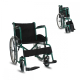 Sedia a rotelle disabili | Pieghevole | Ruote grandi| Resistente | Braccioli e poggiapiedi fissi | Verde | Alcazaba | Mobiclinic - Vídeo 1