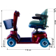 Scooter elettrico per disabili | Auton. 34 km | Sedile girevole e piegabile | 12V | Bordeaux| Piscis | Mobiclinic - Foto 6