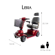 Scooter elettrico per disabili | 4 ruote | Premium | Smontabile| | Auton. 45 km | 12V | Bordeaux | Libra| Mobiclinic - Foto 2