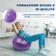 Palla per pilates | 58 cm | Antiscivolo | Antiforo | Include pompa per gonfiarla | Lavabile | Viola | PY-01 | Mobiclinic - Foto 2