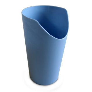 Bicchiere di plastica ergonomico | Anti sbrodolamento | Antiscivolamento | Bicchiere sagomato | Nosey | Blu |