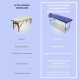 Lettino da massaggio portatile| Poggiatesta | Pieghevole| Blu| Alluminio| 186x60 cm |CA-01|Light | Mobiclinic - Foto 6