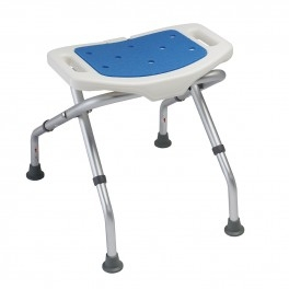 Panchina "blue seat", alluminio e plastica, pieghevole, imbottita (Herdegen)