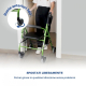 Deambulatore pieghevole| Alluminio | Freni sull'impugnatura|Seduta e schienale | 4 ruote |Verde | Escorial| Mobiclinic - Foto 6