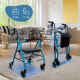 Deambulatore pieghevole| Alluminio | Freni |Seduta e schienale | 4 ruote |Blu | Escorial| Mobiclinic - Foto 2
