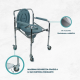 Sedia wc | Sedia a rotelle con wc | Coperchio | Sedile e braccioli imbottiti | Acciaio cromato | Muelle | Mobiclinic - Foto 10