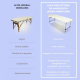 Lettino per massaggio portatile | Poggiatesta | Pieghevole| Alluminio | 186x60 cm | Crema | CA-01 Light | Mobiclinic - Foto 6