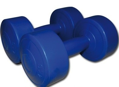 Set di 2 manubri pesi in vinile, per allenamento in casa o in palestra, resistenti e durevoli