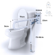 Maniglione bagno | Impugnatura doppia | Rimovibile | Sicurezza | Regolabile in altezza | Alluminio | Mobiclinic - Foto 9